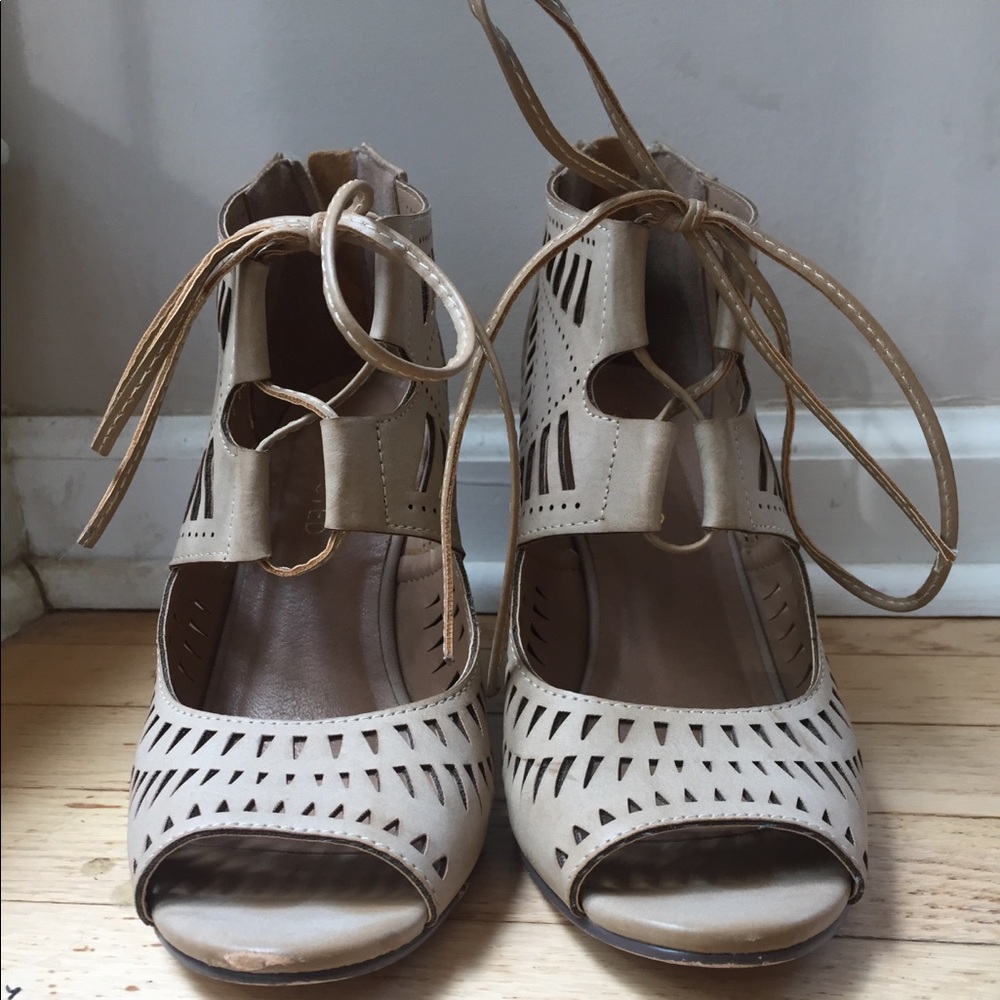 Cream wedges at a size 8.5